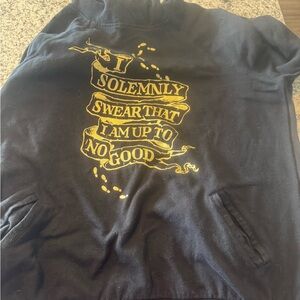 Torrid Harry Potter Black Hoodie with Gold Graphic Print